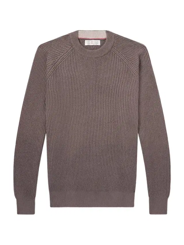 Brunello Cucinelli Ribbed Cotton Sweater - Men
