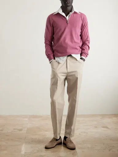 Brunello Cucinelli Straight-Leg Cotton Chinos - Men | Thumbnail 2