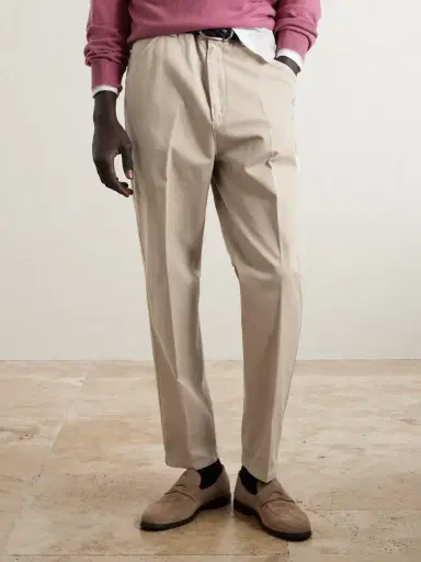 Brunello Cucinelli Straight-Leg Cotton Chinos - Men | Thumbnail 3