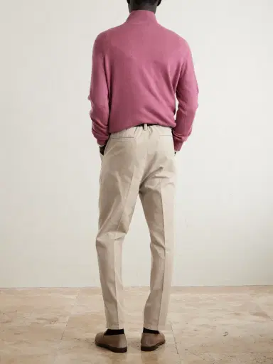 Brunello Cucinelli Straight-Leg Cotton Chinos - Men | Thumbnail 4