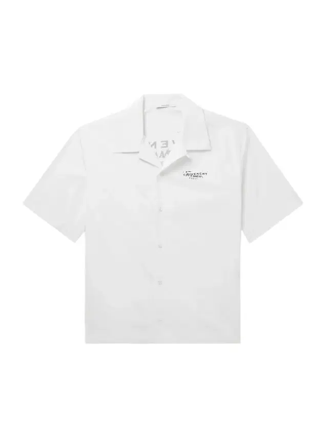 Convertible-Collar Logo-Print Cotton-Poplin Shirt - Men