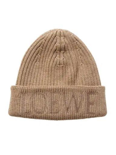 Loewe Logo-Embroidered Ribbed Wool Beanie - Men | Thumbnail 1