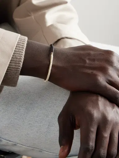 LUIS MORAIS 14-Karat Gold, Diamond and Stone Beaded Bracelet - Men | Thumbnail 2
