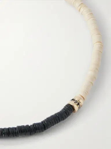 LUIS MORAIS 14-Karat Gold, Diamond and Stone Beaded Bracelet - Men | Thumbnail 4