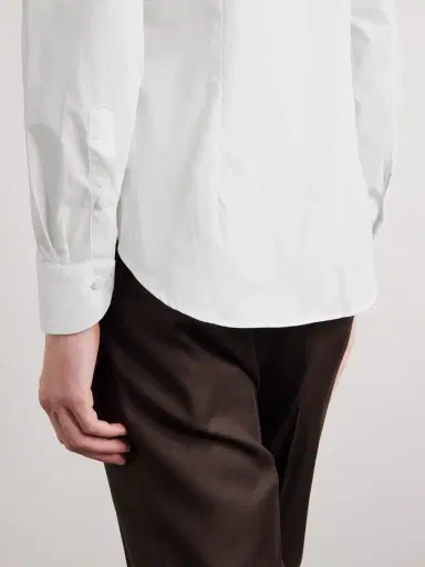 Canali Essential Cutaway-Collar Cotton-Poplin Shirt - Men | Thumbnail 4