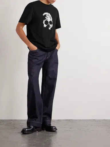 McQueen Printed Cotton-Jersey T-Shirt - Men | Thumbnail 2