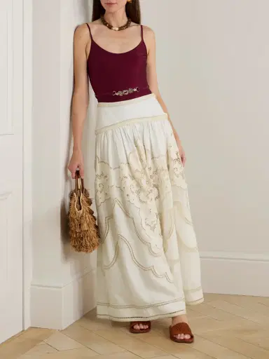 Zimmermann Daylight Broderie Anglaise Linen Maxi Skirt | Thumbnail 2 Zimmermann Daylight Broderie Anglaise Linen Maxi Skirt | Thumbnail 2