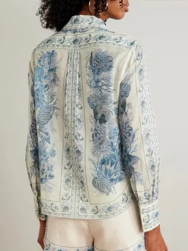 Zimmermann Wanderlust Printed Cotton Shirt | Thumbnail 4 Zimmermann Wanderlust Printed Cotton Shirt | Thumbnail 4