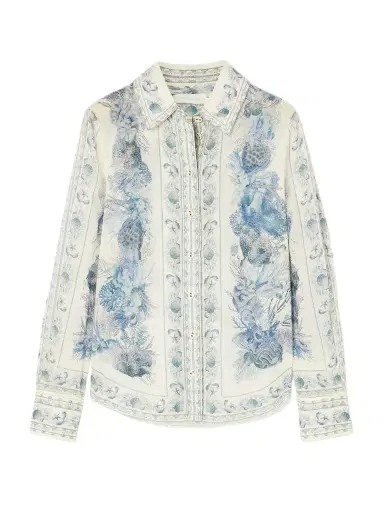 Zimmermann Wanderlust Printed Cotton Shirt | Thumbnail 1 Zimmermann Wanderlust Printed Cotton Shirt | Thumbnail 1