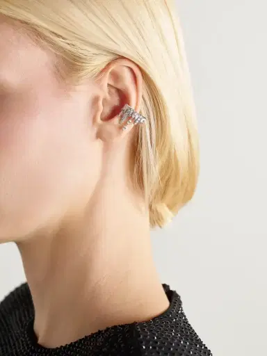 YEPREM 18-karat White Gold Diamond Ear Cuff | Thumbnail 2 YEPREM 18-karat White Gold Diamond Ear Cuff | Thumbnail 2