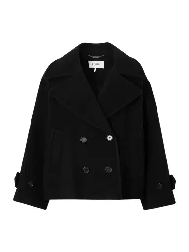 Chloé Overszied Double-breasted Wool-blend Coat | Thumbnail 1 Chloé Overszied Double-breasted Wool-blend Coat | Thumbnail 1