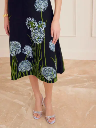Oscar de la Renta Jacquard-knit Midi Dress | Thumbnail 4
