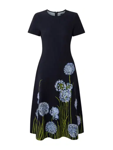 Oscar de la Renta Jacquard-knit Midi Dress | Thumbnail 1