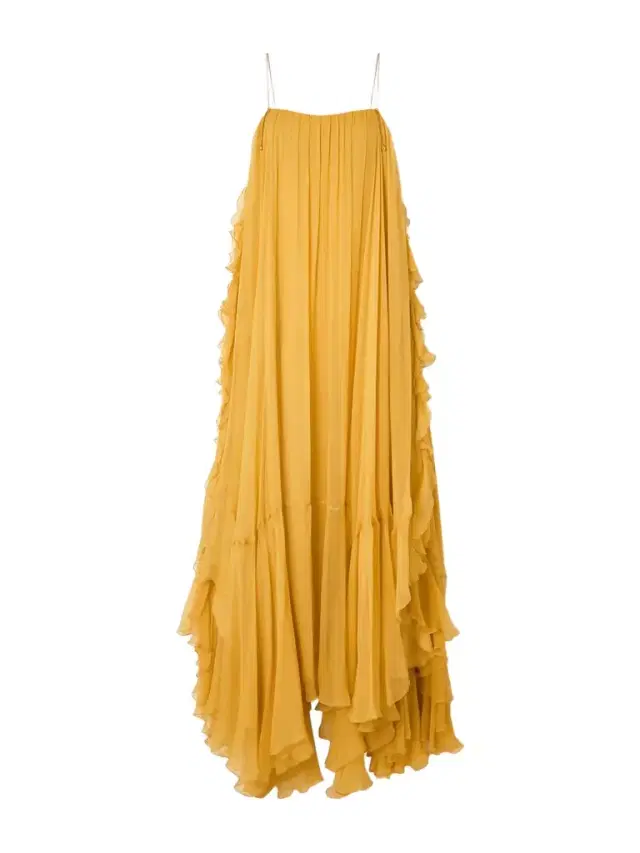 Asymmetric Embellished Ruffled Organic Silk-crepon Gown