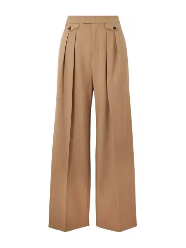 Chloé Pleated Wool-gabardine Wide-leg Pants | Thumbnail 1