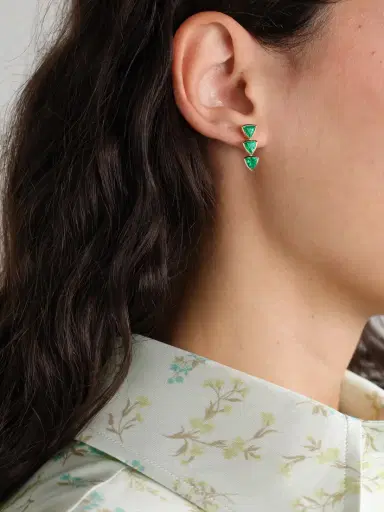 Anita Ko 18-karat Gold Emerald Earrings | Thumbnail 2