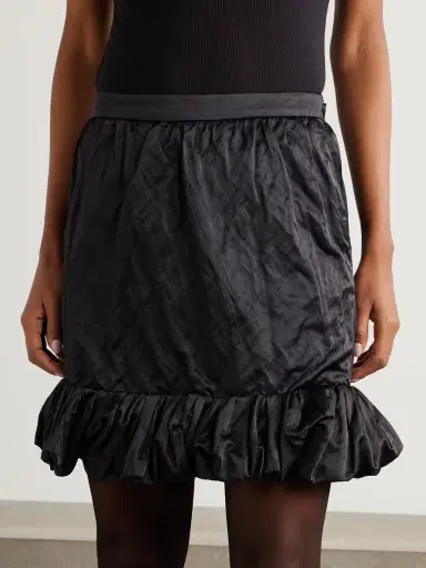 Chloé Ruffled Satin Mini Skirt | Thumbnail 4
