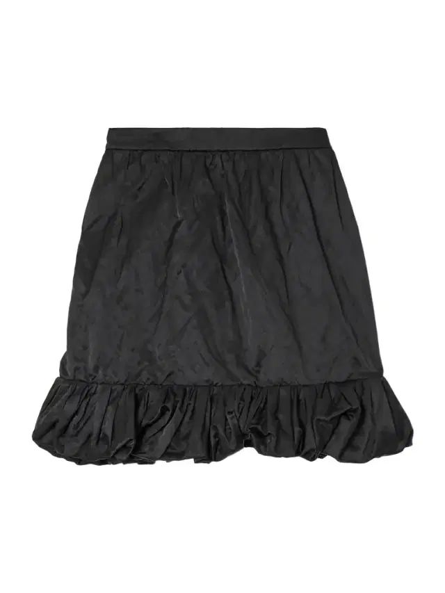 Ruffled Satin Mini Skirt