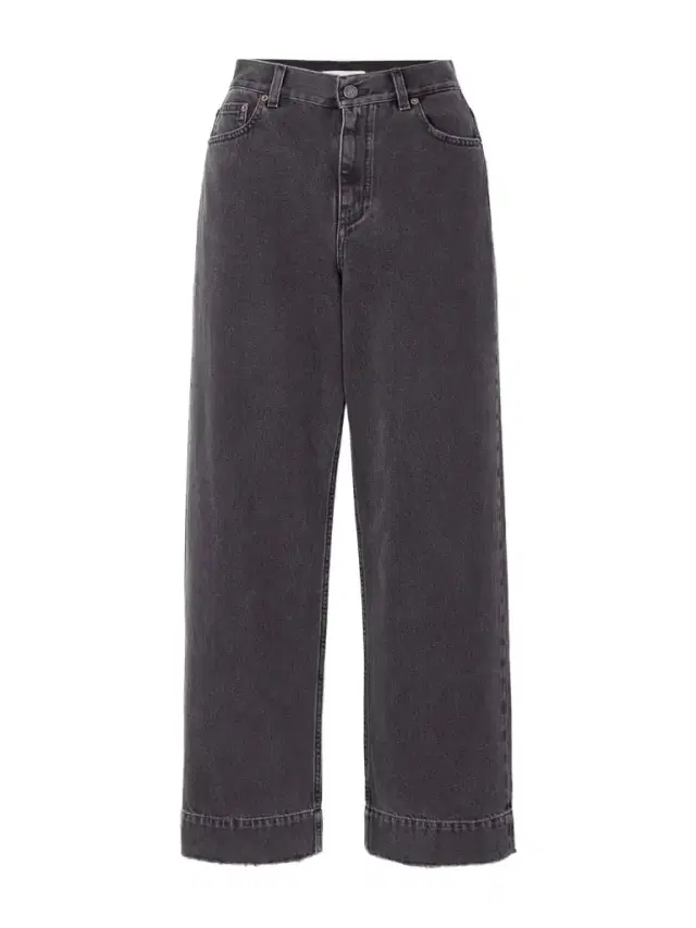 Frayed High-rise Straight-leg Jeans