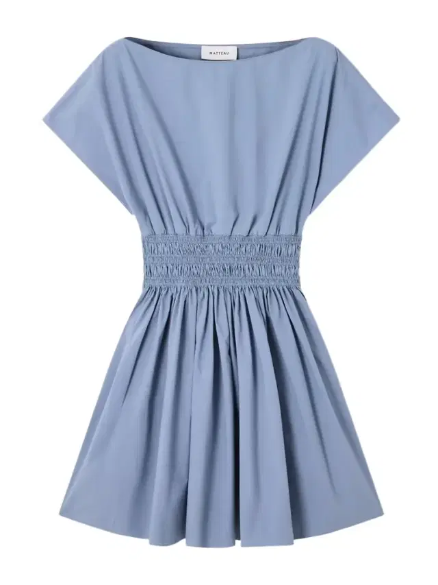 Matteau Shirred Organic Cotton Mini Dress