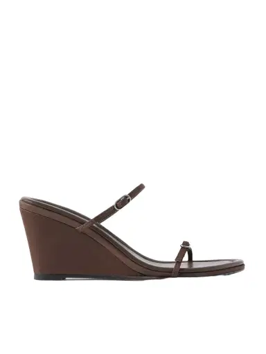 St. Agni Petit Belt Recycled-satin Wedge Sandals | Thumbnail 1 St. Agni Petit Belt Recycled-satin Wedge Sandals | Thumbnail 1