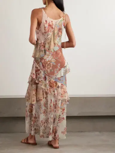 Zimmermann Awaken Ruffled Floral-print Cotton And Silk-blend Crepe De Chine Maxi Dress | Thumbnail 3
