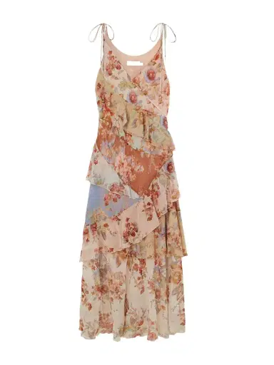 Zimmermann Awaken Ruffled Floral-print Cotton And Silk-blend Crepe De Chine Maxi Dress | Thumbnail 1