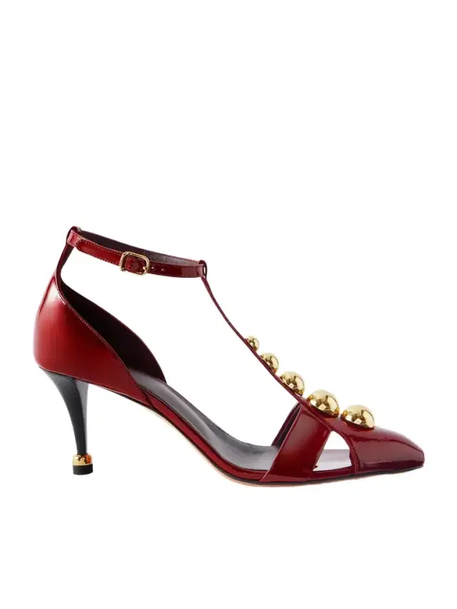 Chloé Cleiat Embellished Patent-leather Pumps