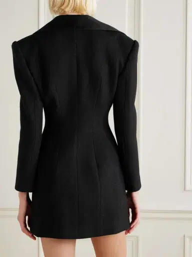 Self-Portrait Wool-blend Mini Dress | Thumbnail 3