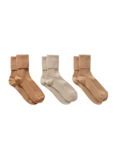 Johnstons of Elgin Set Of Three Ribbed Cashmere-blend Socks | Thumbnail 1 Johnstons of Elgin Set Of Three Ribbed Cashmere-blend Socks | Thumbnail 1