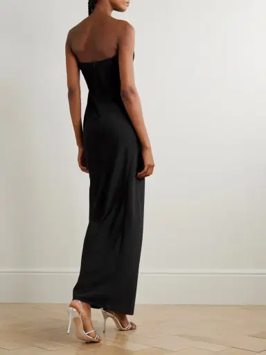 Saloni Souza Strapless Asymmetric Embellished Crepe Gown | Thumbnail 3 Saloni Souza Strapless Asymmetric Embellished Crepe Gown | Thumbnail 3