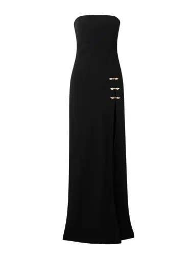 Saloni Souza Strapless Asymmetric Embellished Crepe Gown | Thumbnail 1 Saloni Souza Strapless Asymmetric Embellished Crepe Gown | Thumbnail 1
