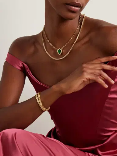 KOLOURS JEWELRY Kite 14-karat Gold, Emerald And Diamond Necklace | Thumbnail 5 KOLOURS JEWELRY Kite 14-karat Gold, Emerald And Diamond Necklace | Thumbnail 5