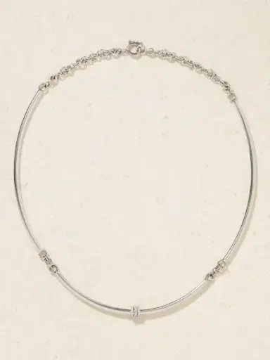 Spinelli Kilcollin Helio Tria Sterling Silver Diamond Necklace | Thumbnail 4