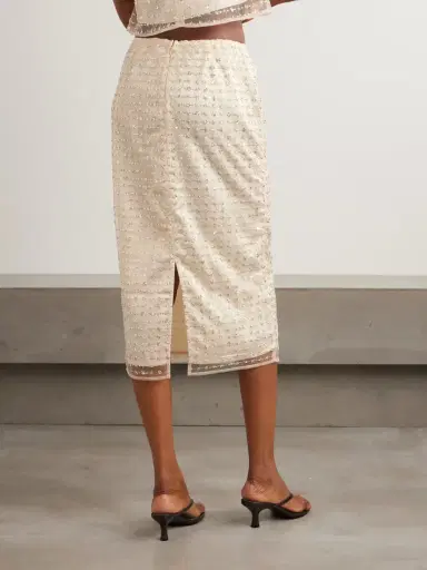 Staud Ciara Layered Embellished Tulle Midi Skirt | Thumbnail 3 Staud Ciara Layered Embellished Tulle Midi Skirt | Thumbnail 3