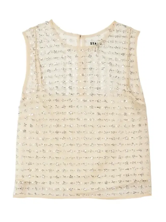 Seraphina Cropped Layered Embellished Tulle Top