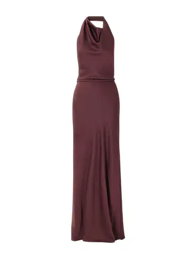Simkhai Reannon Draped Satin Halterneck Gown | Thumbnail 1 Simkhai Reannon Draped Satin Halterneck Gown | Thumbnail 1