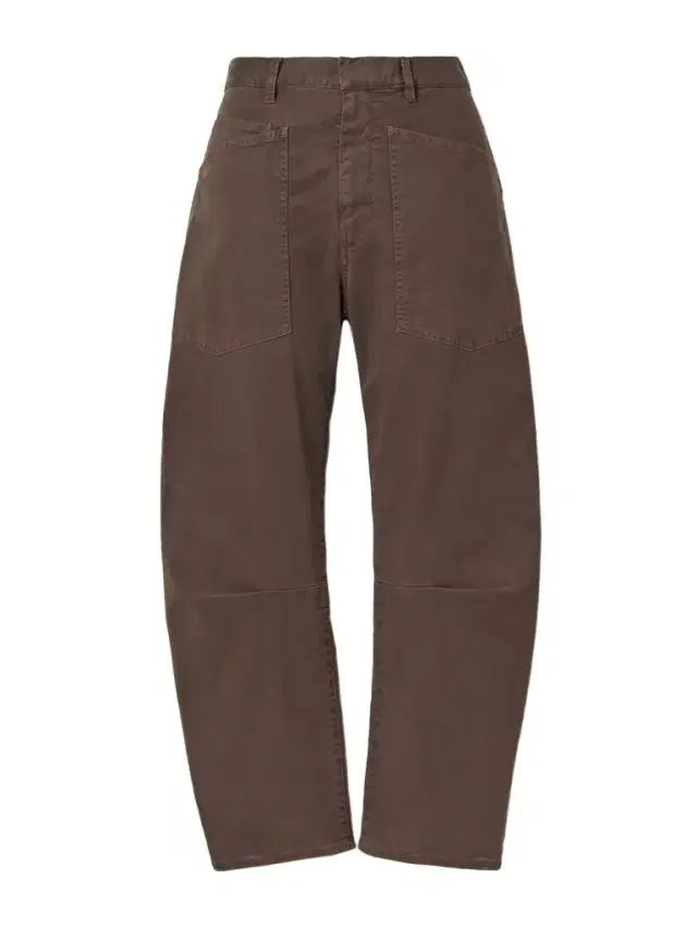 Shon Brushed Stretch-cotton Twill Barrel-leg Pants
