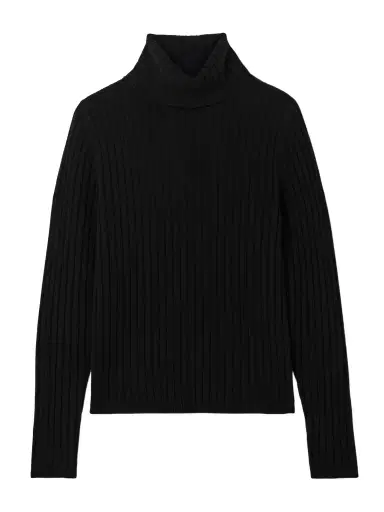 Nili Lotan Dessie Ribbed Cashmere Turtleneck Sweater | Thumbnail 1
