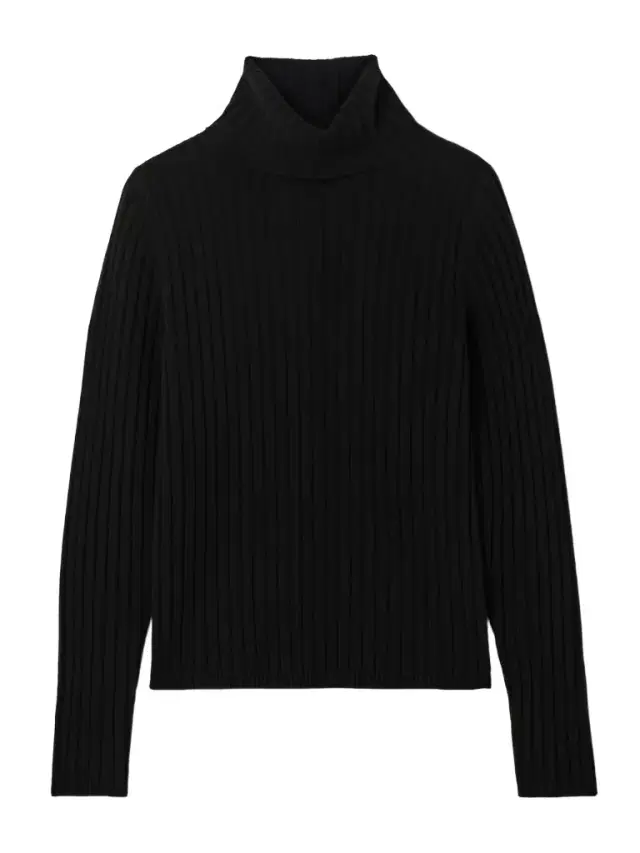 Dessie Ribbed Cashmere Turtleneck Sweater