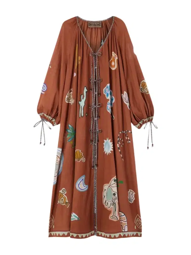 + Lrnce Printed Ramie And Cotton-blend Midi Dress