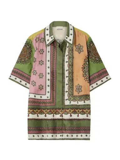 ALÉMAIS Contina Printed Satin-jacquard Shirt | Thumbnail 1