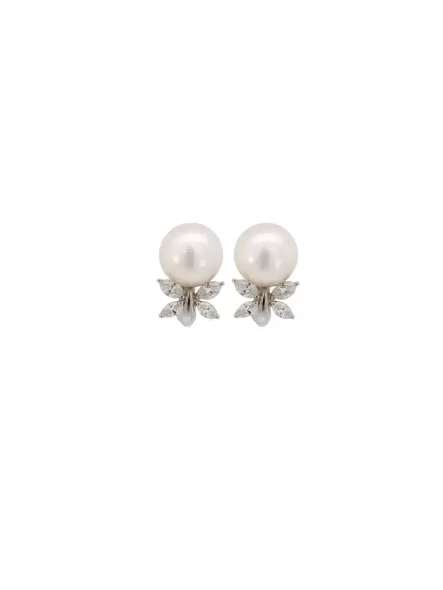 Wish Fine Jewelry 11.82ct Pearl Diamond 18K Gold Earrings