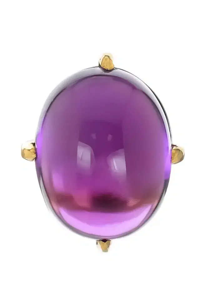 Amethyst Diamond Ring