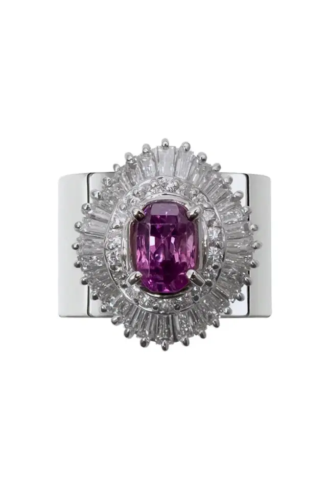 YUTAI Diamond Pink Sapphire Revive Ring