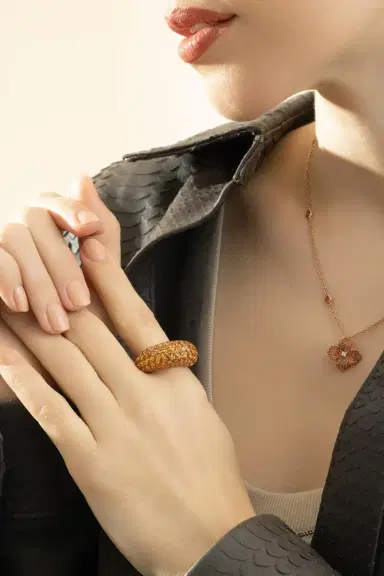 PIRANESI Orange Sapphire Ring | Thumbnail 3