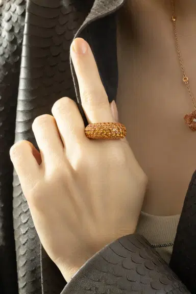 PIRANESI Orange Sapphire Ring | Thumbnail 4