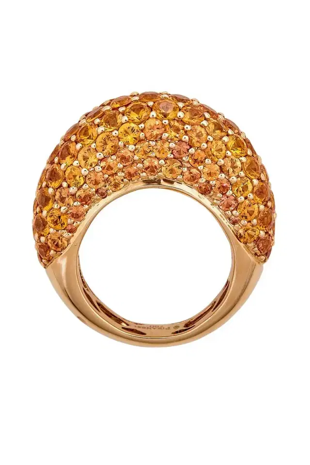 Orange Sapphire Ring