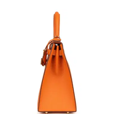 HERMÈS Hermes Kelly Sellier 28 Orange Epsom Gold Hardware | Thumbnail 3 HERMÈS Hermes Kelly Sellier 28 Orange Epsom Gold Hardware | Thumbnail 3