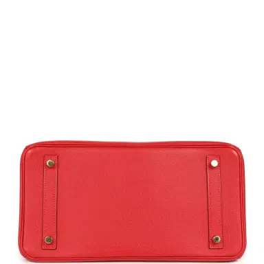 HERMÈS Pre-owned Hermes Birkin 30 Rouge Casaque Epsom Gold Hardware | Thumbnail 6